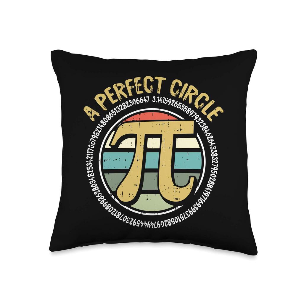 8440 Perfect Circle Pi-Day Retro Math Symbols Number Teacher Gift Throw